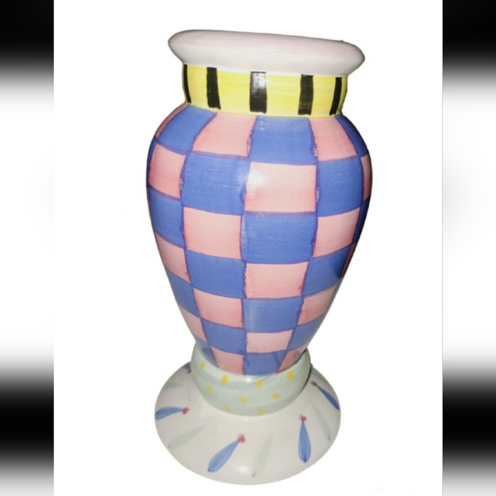 Interior Accents Lumination Tea Light Candle Holder Hand Painted 7.5" RARE